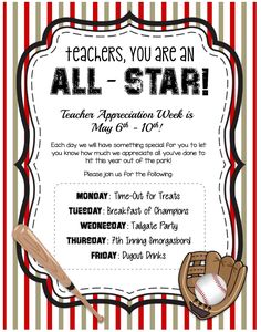 an all - star baseball themed birthday party for teachers, parents and kids with free printables