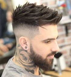 Clean Cut Haircut, Short Spiky Haircuts, Gents Hair Style, Mens Hairstyles Medium, Mens Hairstyles Thick Hair, Cool Short Hairstyles, Beard Hairstyle, Faded Hair