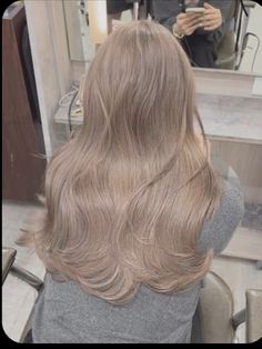 Mushroom Beige Hair, Milk Blonde Hair, Milk Tea Blonde Hair, Milk Tea Hair Color, Hair Asian, Ash Hair, Ash Hair Color