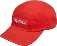 Red Snapback Hat For Streetwear, Red 5-panel Baseball Cap For Streetwear, Supreme Streetwear, Supreme Camp Cap, Supreme Hat, Red Cotton Snapback Hat, One Size, Neon Red, The Supreme, Buy And Sell