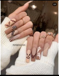 Horror Nails, Holloween Nails, Halloween Acrylic, Nagellack Trends, Halloween Acrylic Nails, Fall Acrylic Nails, Classy Acrylic Nails