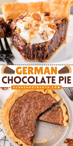 This German Chocolate Pie Recipe is a decadent, rich chocolate pie loaded with coconut and pecans! It’s one of the easy Thanksgiving recipes you’ll love to make and a delicious addition to your Thanksgiving dessert ideas! German Chocolate Pie Recipe, Best Pies Recipes, Thanksgiving Dessert Chocolate, Chocolate Pecan Pie Recipe Easy, German Thanksgiving, Pies Thanksgiving, German Thanksgiving Recipes, Best Pie Recipes Homemade, Thanksgiving Desserts Easy Chocolate