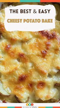 Cheesy Potato Bake Best Cheesy Potato Casserole, Cheesy Potato Bake, Cheesy Potato Casserole, Potato Bake, Cheesy Potato, Cheese Baked, Dish Ideas