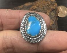 Bisbee Arizona Turquoise Size 13 Ring Sterling Silver | Etsy Artisan Blue Turquoise Ring With Polished Finish, Artisan Turquoise Ring With Polished Finish, Artisan Turquoise Ring Round Collectible, Heirloom Handmade Silver Turquoise Ring, Untreated Round Turquoise Collectible Ring, Handmade Classic Turquoise Sterling Silver Ring, Handmade Classic Sterling Silver Turquoise Ring, Handmade Heirloom Silver Turquoise Ring, Artisan Round Turquoise Ring Collectible