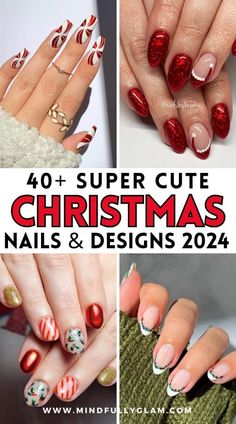 christmas nails 2024 Cute Simple Christmas Nails Almond, December Nails Ideas 2024, Nail For December, Nail Ideas December 2024, Nails Christmas And New Years, December Nails Christmas 2024, December Nails Matte, Nail Designs 2024 Winter, Christmas 2024 Nail Ideas