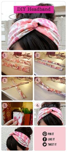 Diy Sy, Diy Fashion Projects, Costura Diy, Frou Frou, Cute Headbands, Creation Couture, Fashion Project