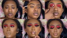 Red Eyeshadow Look, Red Makeup Looks, Face Beat Makeup, Red Eye Makeup, Red Eyeshadow, Makeup Is Life