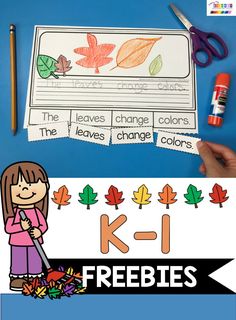 the leaves change colors with k - i freebies for fall and thanksgiving activities