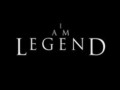 the words i am legendd are shown in white letters on a black background,