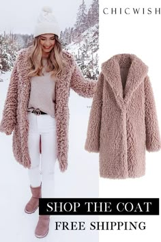 Outfit Chic, Longline Coat, Pink Coat, Winter Looks, Outfit Idea, Look Fashion, Unique Fashion, Autumn Winter Fashion