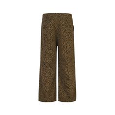 Leopard Print Wide Leg Pants - h0neybear Trendy Trousers For Outdoor, Trendy Straight Leg Bottoms For Outdoor, High Waist Bottoms For Outdoor With Relaxed Fit, High Waist Relaxed Fit Outdoor Bottoms, Trendy Straight Leg Pants For Outdoor, Trendy Fall Outdoor Pants, Trendy Outdoor Fall Pants, Trendy Outdoor Trousers, Casual High Waist Pants For Outdoor Activities