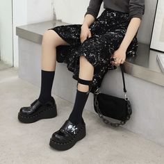 Gender: For Women Style: Fashion,KoreanOccasion: Casual,Party/Club,Office/Career,DressHeel Height: 6.5cmPlatform Height: 3cmSeason: Spring,Summer,Fall/Autumn,WinterPackage Contents: 1 x Shoes (Pair)Size Guide:28 = foot length 18.5-19cm (Foot width=6.5-7cm)29 = foot length 19-19.5cm (Foot width=7cm)30 = foot length 19.5-20cm (Foot width=7-7.5cm)31 = foot length 20-20.5cm (Foot width=7.5cm)32 = foot length 20.5-21cm (Foot width=7.5-8cm)33 = foot length 21-21.5cm (Foot width=8cm)34 = foot length 21 Club Office, Platform Wedge Heels, Shoes Heels Wedges, Career Dress, Fashion Korean, Platform Wedge, Skull Print, Heels Shoes, Dress And Heels