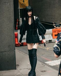 All Black Japanese Style, Korean Dress Outfit, Black Japanese, Korean Dress, Dress Outfit, Mode Inspiration