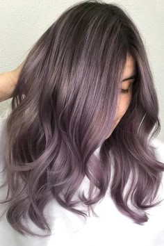 Dusty Lavender, Hair Shades, Metallic Hair, Hair Colours, Colored Hair, Hair Stuff, Purple Hair, Hair Dye