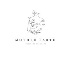 the logo for mother earth delicate skincare