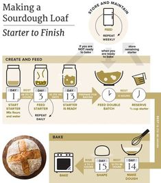 how to make sourdough loaf in the kitchen info graphic by creative juices