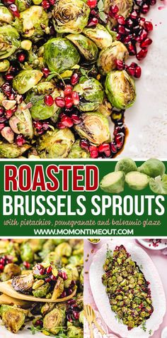 roasted brussel sprouts with pomegranate and brussels sprouts