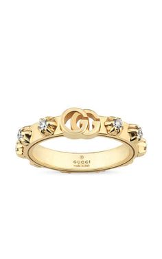 GUCCI GG Running 18k Yellow Gold Ring with Diamonds YBC554301001. 18kt yellow gold ring with 10 diamonds for a total of 0.30ctw. Gold Ounce, Celine Bags, 18k Yellow Gold Ring, Yellow Gold Ring, Dream Jewelry, Proud To Be, Fendi Bags, Yellow Gold Rings, Dior Bag