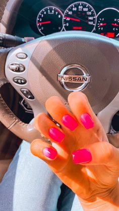 Nail Inspiration Acrylic Short, Summer Nail Inspiration Acrylic, Preppy Summer Nails, Nail Colors Summer, Nail Colors 2020, Summer Nail Inspiration, Short Summer Nails, Summer Nails Summer, Ring Finger Nails