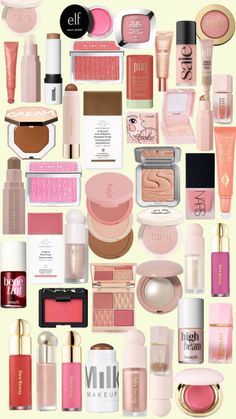 many different types of cosmetics and makeup products