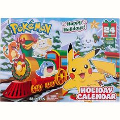 the pokemon holiday calendar is on display