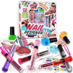 PRICES MAY VARY. [ULTIMATE NAIL SALON KIT]- Everything included to DIY your unique nail arts, colorful vibrant nail polish, multifunctional nail pens, four style pattern fake nails, metallic glitters and more decoration supplies. [3-IN-1 KIDS NAIL POLISH PEN]- FUNKIDZ nail polish pens can do brush paint, nib draw and dotting with glitter powder on nails, which provide you full demands on nail art designing. [KIDS NAIL ART STUDIO]- Create magnificent manicures in minutes with cute nail polish colors and fun nail decoration accessories. Girls can also doodle freely with fine tip on their nails. [PEEL OFF NAIL POLISH PACK]- Three bottled water based pearl nail polishes can be peeled off immediately. Six pen shaped nail polishes are oily. Be sure to apply bottled water-based nail polish on the Nail Pens, Nail Polish Pens, Nail Pen, Nail Art Studio, Combo Kit, Glitter Nail, Nail File, Nail Stickers, Pearl Beads