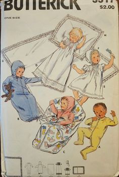 an image of children's clothes and toys on the cover of a sewing pattern