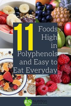 the cover of 11 foods high in polyphenools and easy to eat everyday