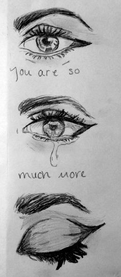 three different types of eyes with the words you are so much more