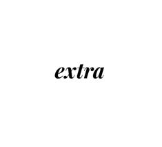 the word extra written in black ink on a white background