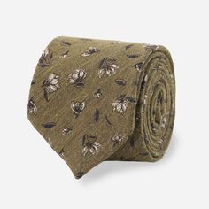 Whether you're dressing for a special occasion or simply want to elevate your everyday style, a tie from our Tessitura Bottinelli collection is the perfect choice. | Men's Tie Bar: Grazioso Floral Tie - Skinny, In Green, Silk Luxury Adjustable Ties For Wedding, Affordable Classic Spring Ties, Luxury Green Men's Ties, Luxury Green Ties, Luxury Classic Ties For Groomsmen, Luxury Timeless Fitted Tie, Cheap Classic Ties As Gift, Luxury Wedding Ties, Flower Ties For Men Wedding