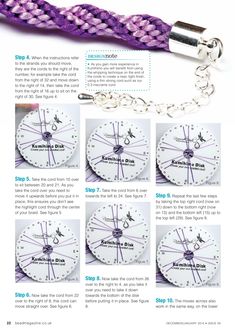 instructions to make a braided clock bracelet