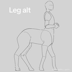 a drawing of a horse with the words leg alt on it