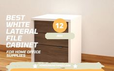 a cabinet with the words best white material file cabinet for home office supplies on it