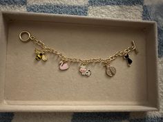 Charm Bracelet! Cute Gold Bangle Bracelet, Charm Bracelet With Lobster Clasp, Pretty Jewelry, Pretty Jewellery, Charm Bracelets, Promise Rings, Beautiful Necklaces, Favorite Jewelry, Animal Lover