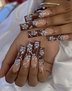 Bratz Nails Design, Nails Scorpio, Bratz Nails, Vintage Nails, Simple Acrylic Nails, Exotic Nails, Long Acrylic Nails Coffin