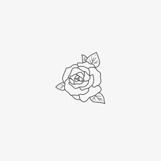 a black and white drawing of a rose