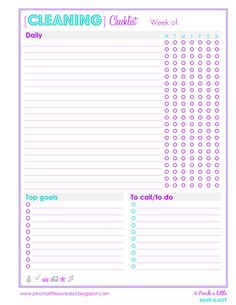 a printable cleaning checklist with the words daily to - do list on it