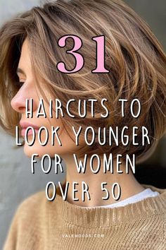 31 haircuts to look younger for women over 50 Mens Summer Hairstyles, Hair Mistakes, Haircuts For Wavy Hair, Short Hairstyles For Thick Hair, Homecoming Hair Down, Summer Dresses For Wedding Guest, Bob Haircuts For Women, Haircuts Straight Hair, Haircut For Older Women