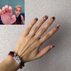 Chan Nails, K Pop Nails, Idol Nails, Kids Nail Designs, Korean Nail Art, Pretty Gel Nails