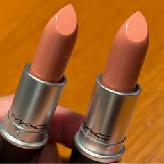 Brand New In Boxes, Discontinued, And Rare Set Of 2 Full Size (3 G Each) Mac Satin Lipsticks In The Iconic Shade Myth (Light Neutral Nude). Mac Lipsticks, Satin Lipstick, Mac Lipstick, Makeup Lipstick, Lipsticks, Makeup Cosmetics, Mac Cosmetics, Womens Makeup, Mac