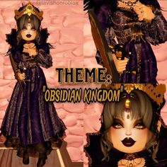 Dti Dress to impress obsidian kingdom outfit on Roblox #dresstoimpress Obsidian Kingdom Dti, Obsidian Kingdom, Theme Dress, Quick Saves