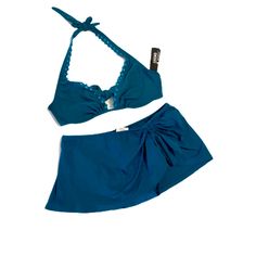 Nwt Dkny Teal Turquoise Sequin Gathered Ruched Adjustable Skirted Bikini Set. Bottoms Small Top Is A Medium. Retail $140 Blue Tie-side Swim Skirt, Blue Tie-side Bottom Swim Skirt For Poolside, Blue Tie-side Swim Skirt For Beachwear, Blue Tie-side Beachwear Swim Skirt, Blue Tie-side Swim Skirt For Pool, Chic Blue Tankini For Swimming, Blue Tie-side Swim Skirt For Beach Party, Chic Blue Tankini For Pool, Chic Blue Tankini For Beach