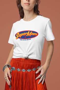 Introducing our 'Super Mom' series T-shirts, a tribute to the extraordinary women who do it all. Celebrate the unwavering strength and love of a super mom, super wife, and super mother with this special apparel. Whether she's juggling family life, her career, or both, this T-shirt is a fitting gift to acknowledge her superhero status. Each shirt in the series features the vibrant and empowering phrases 'Super Mom', 'Super Wife', 'Super Mama', and 'Super Mother', designed to resonate with every magnificent mom out there. These T-shirts are not just gifts; they are badges of honor for the everyday heroines in our lives. Perfect for any occasion, whether it's a birthday, Mother's Day, or just because, these 'Super Mom Gift' T-shirts are a heartfelt way to show appreciation and love. Plus, wit Mom Series, Super Mama, Love Plus, Extraordinary Women, Mom And Daughter, Save The Day, Super Mom, Juggling, Mother And Child