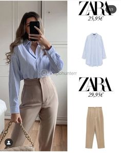 1995 Outfit Ideas, Zara Business Work Outfits, Highwaist Outfit, Fashionable Work Outfit, Mode Tips, Outfit Zara, Mode Zara