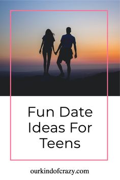 two people holding hands with the text fun date ideas for teens