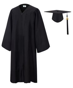 PRICES MAY VARY. 1*Adult graduation gown + 1*Graduation cap of the same size + 1*Black graduation tassel + 1*Gold 2024 year charm (If you receive no or wrong year charm, please contact us first, thanks.) 100% Plain Woven Matte Polyester Graduation Gown, softness and full of features such as vertical sense. For middle school students, high school students, college students, and bachelor students. Loose-fitting Style Gown, you can choose the size according to your height and bust. Hidden zipper ma Black Graduation Gown And Cap, Black Graduation Gown, Graduation Gown And Cap, Graduation Tassel, Black Graduation, Fitted Gowns, Kids Graduation, Graduation Gown, Pink Emerald