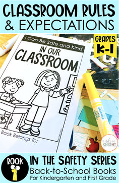 The beginning of the school year is right around the corner... time to talk about classroom rules and procedures. Following directions, taking turns, respecting others, and cleaning up are standard expectations, but what do all of those look like in action? Give kids extra time to visualize each rule with this little back to school book for kids in kindergarten and first grade. The simple text and illustrations are perfect for this age at the beginning of the year... come take a look! Classroom Rules And Procedures, Classroom Rules And Expectations, Respecting Others, Following Directions Activities, Teaching Rules, Turn And Talk, Start Of School, Classroom Procedures