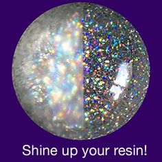 the cover of polishing resin, featuring an image of a sphere with glitters on it