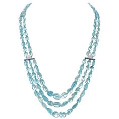 Inspiration for this incredible one of a kind Multi-strand necklace came from a vintage ring that can be called nothing short of a bauble. Drawing from the inspiration came luxurious but organic Aquamarine. They had to hold substance yet maintain a soft feel to ensure the wearer could wear the necklace with a smart casual look, into a boardroom, or out for the most elegant evening. All 5 strands of Aquamarine are hand knotted between each stone to ensure security. The upper section of the neckla Bauble Drawing, Marine Motifs, Angel Skin, Vintage Angel, Royal Jewelry, Multi Strand Necklace, Look Casual, Vintage Ring, Strand Necklace